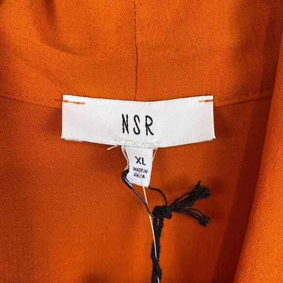 NWT Anthropologie NSR Naomi Surplice Dress in Medium Orange Size XL. - Picture 12 of 16